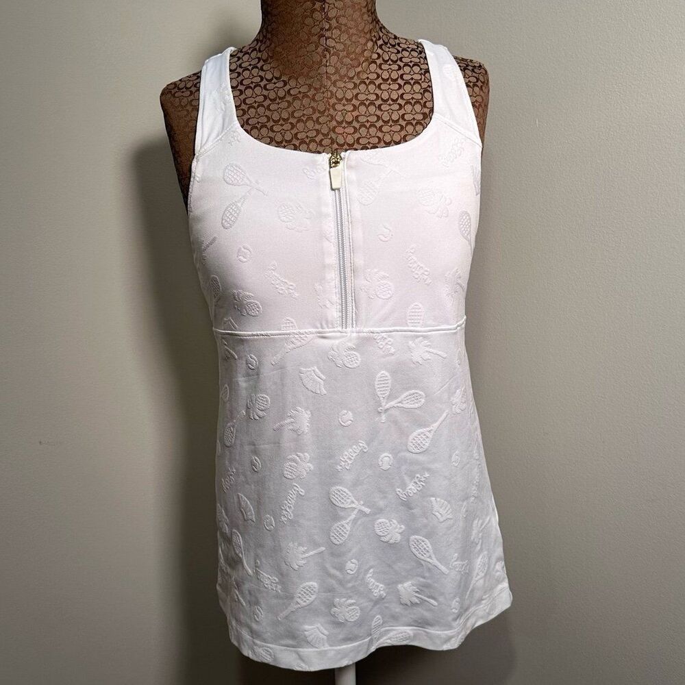 Lilly Pulitzer Luxletic Kalila Resort White Tennis BraTank Size XXS